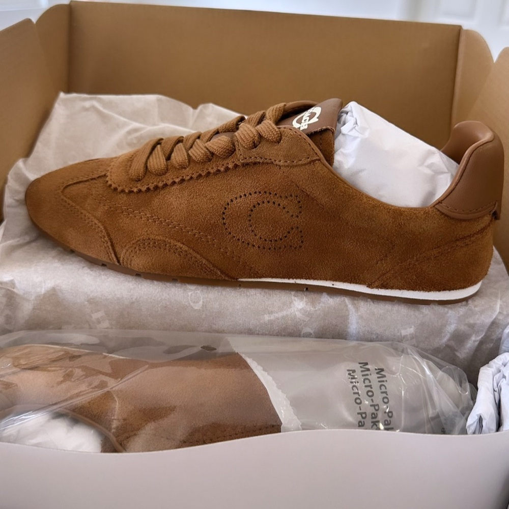 Coach Tan Suede Sneakers - Picture 2 of 4